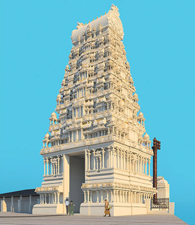 SV temple entrance when completed